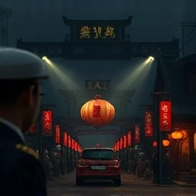 《雨停之前》海报，公交站台的雨帘与倒影